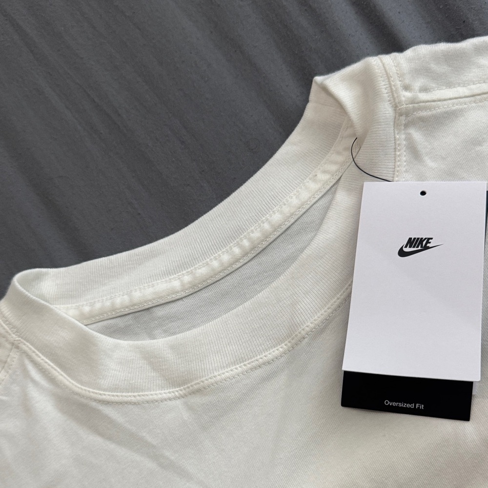 Nike White Tee with Rhinestone Script - Picture 4 of 6